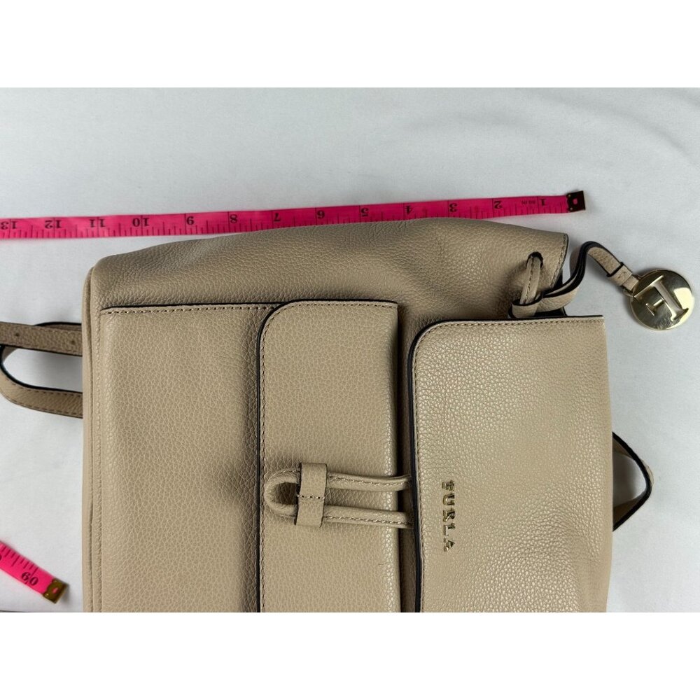FURLA Noemi Cowhide Grained Leather Backpack Mini Women Used Authentic - Picture 10 of 10
